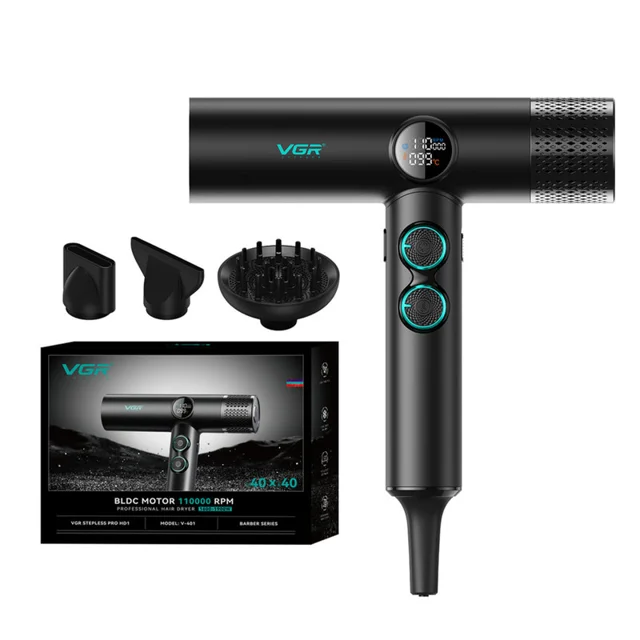 سشوار برسدار چرخشی 1900 وات وی جی ار مدل v-401، موتور AC، وزن 600 گرم، دارای سری متمرکزک 102058841