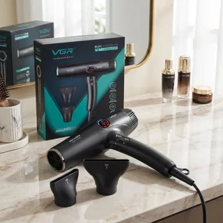 سشوار حرفه‌ای وی جی ار مدل VGR V-469 با توان 2400 وات، موتور BLDC، نمایشگر دیجیتال دما و س 101982886