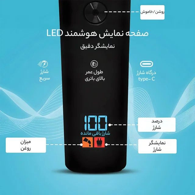 ماشین اصلاح موی سر و صورت وی جی ار مدل PROFESSIONAL V_00937 102058894