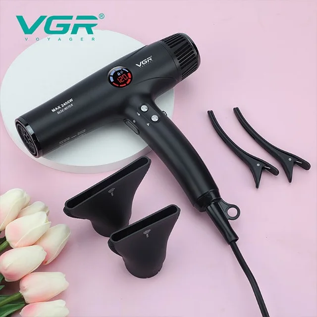 سشوار حرفه‌ای وی جی ار مدل VGR V-469 با توان 2400 وات، موتور BLDC، نمایشگر دیجیتال دما و س 101982892