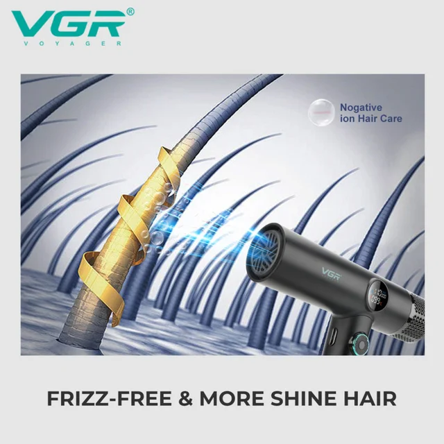 سشوار برسدار چرخشی 1900 وات وی جی ار مدل v-401، موتور AC، وزن 600 گرم، دارای سری متمرکزک 102058844