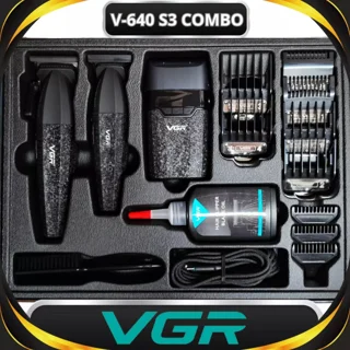 ماشین اصلاح موی سر و صورت شارژی وی جی ار مدل V-640 s3 مجموعه 3 عددی 102058992