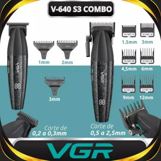 ماشین اصلاح موی سر و صورت شارژی وی جی ار مدل V-640 s3 مجموعه 3 عددی 102058991