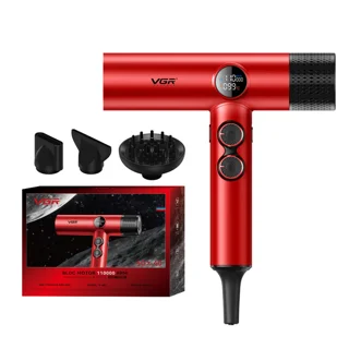 سشوار برس‌دار چرخشی 1900 وات وی جی ار مدل v-401، موتور AC، وزن 600 گرم، دارای سری متمرکز‌ک 102058846