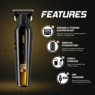 ماشین اصلاح موی سر و صورت شارژی وی جی ار مدل V-930 102059017