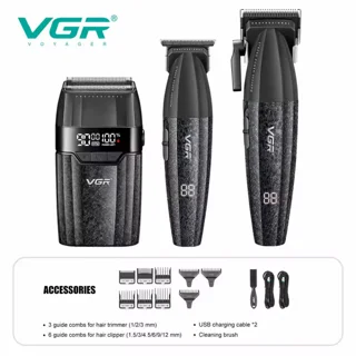 ماشین اصلاح موی سر و صورت شارژی وی جی ار مدل V-640 s3 مجموعه 3 عددی 102058983