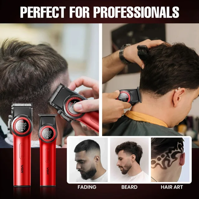 ماشین اصلاح موی سر و صورت شارژی وی جی ار مدل v-001 v--977 102058904